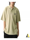 Bold Fox Head Patch Oversized Polo Shirt Sage Green - MAISON KITSUNE - BALAAN 2