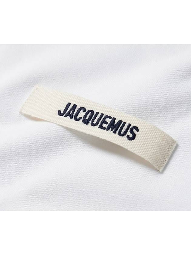 Le Gros Grain Logo Short Sleeve T-Shirt White - JACQUEMUS - BALAAN 4