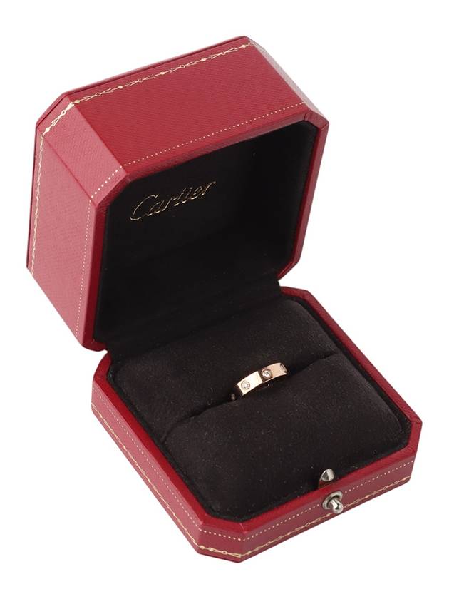 B40508 Pink gold 8P diamond mini love ring size 47 33833 - CARTIER - BALAAN 6