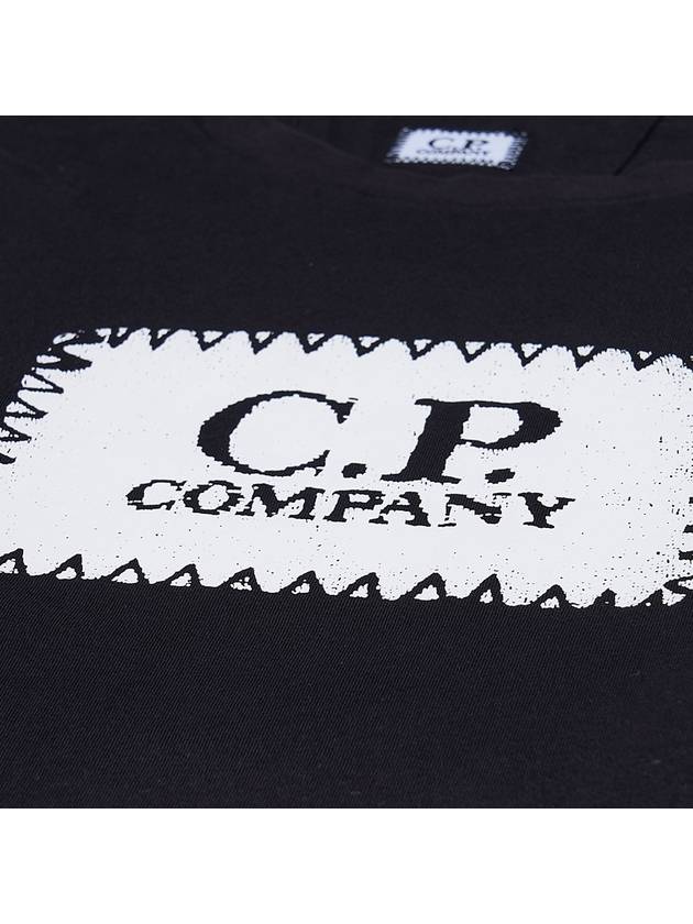 30/1 Jersey Logo Long Sleeve T-Shirt Black - CP COMPANY - BALAAN 6