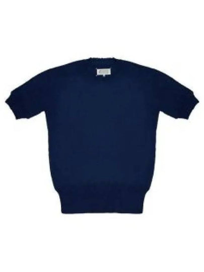 Signature Stitch Linen Knit Top Blue - MAISON MARGIELA - BALAAN 2