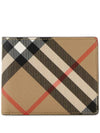 Check Slim Bifold Half Wallet Sand - BURBERRY - BALAAN 4