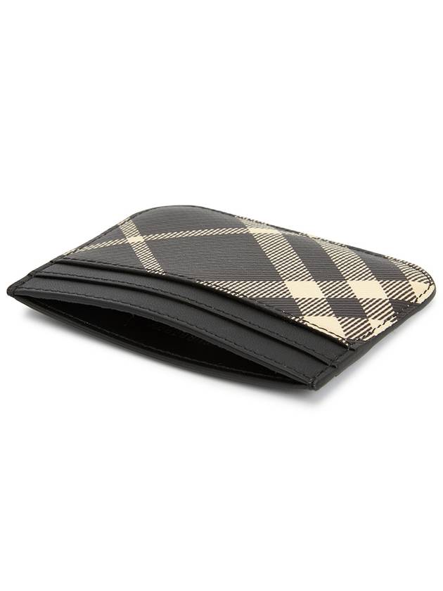 Check Print Card Wallet Black - BURBERRY - BALAAN 5