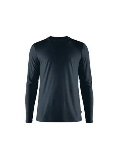 Men's Abisko Wool Long Sleeve T-Shirt Dark Navy - FJALL RAVEN - BALAAN 2