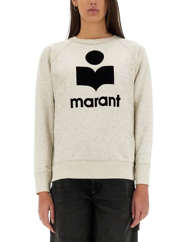 Millyny Logo Cotton Sweatshirt Ecru - ISABEL MARANT ETOILE - BALAAN 2