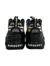 Vintage Check Cotton Leather Arthur Low Top Sneakers Black - BURBERRY - BALAAN 5