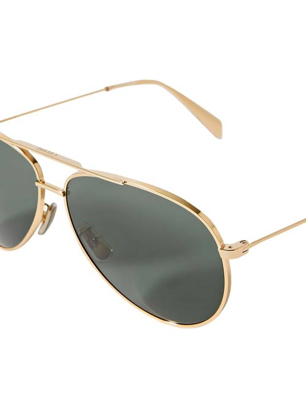 Mineral Glass Lens Metal Frame Sunglasses Green - CELINE - BALAAN 5