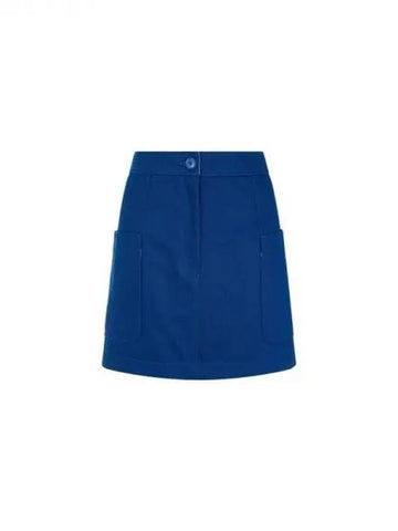 Women s Cotton Twill Pocket Skirt Blue 270166 - EMPORIO ARMANI - BALAAN 1