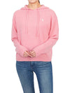 Embroidered Logo Cashmere Hoodie Pink - SPORTY & RICH - BALAAN 6