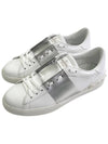 Men's Hidden Open Silver Band Low Top Sneakers White - VALENTINO - BALAAN 2