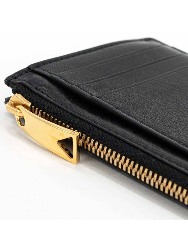 Intrecciato Zipper Card Wallet Black - BOTTEGA VENETA - BALAAN 6