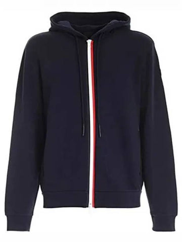 8G75000 V8148 778 Arm Logo Three Stripes Hooded Zip Up Navy Men s Jacket TJ 271323 - MONCLER - BALAAN 1