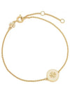 Kira Enamel Chain Bracelet Gold White - TORY BURCH - BALAAN 2