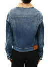 Fur Collar Denim Jacket Blue - GOLDEN GOOSE - BALAAN 7