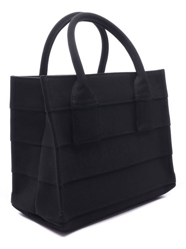 Logo Signature Tote Beach Bag Black - SALVATORE FERRAGAMO - BALAAN 4