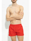 Heart Logo Swim Shorts Red - AMI - BALAAN 3