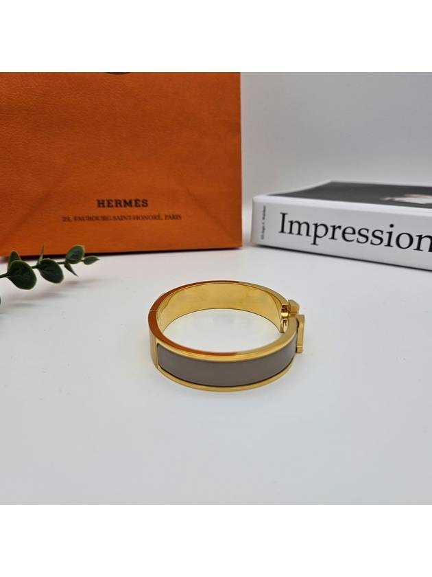 Clic H Bracelet Gold Marron Glace - HERMES - BALAAN 4