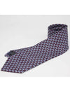 Bear Logo Print Silk Tie Navy - SALVATORE FERRAGAMO - BALAAN 3