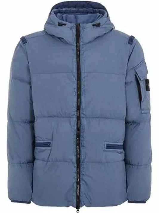 Men's Air Force Nylon Down Padding Blue - STONE ISLAND - BALAAN.