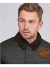 Logo Patch Workers Wax Jacket Sage Green - BARBOUR - BALAAN 5