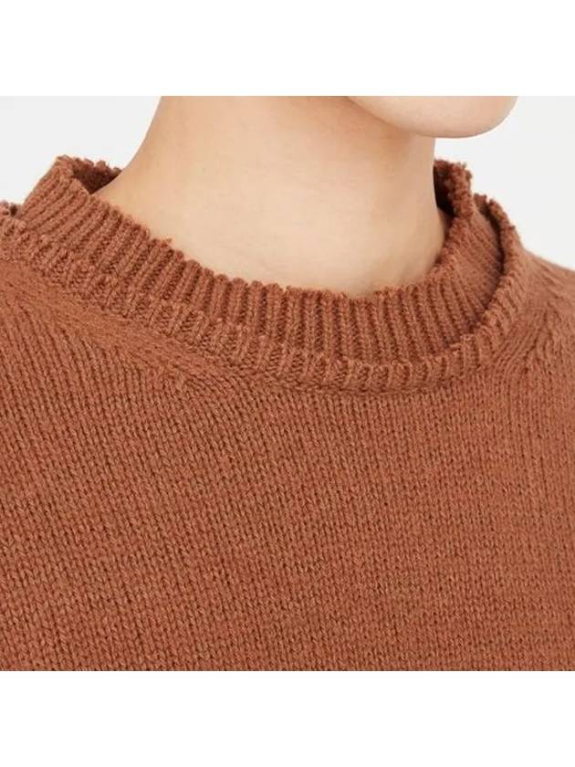 Elbow Patch Wool Knit Top Brown - MAISON MARGIELA - BALAAN 8