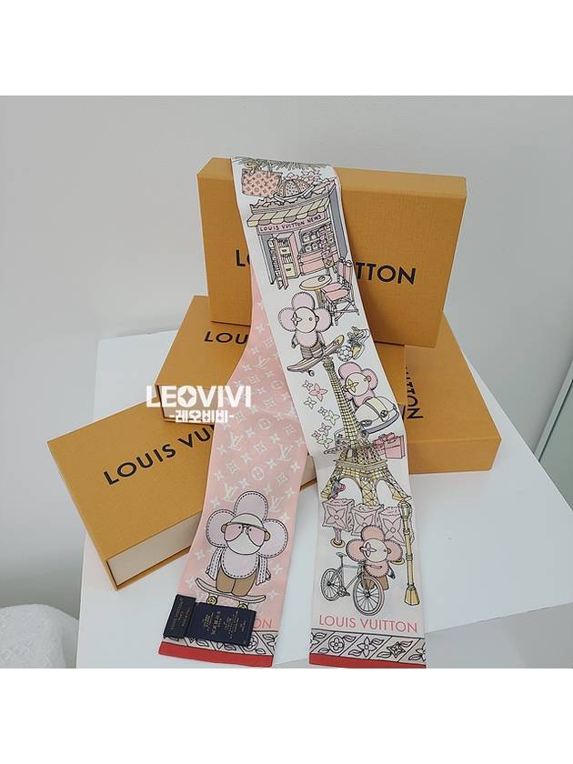 Monogram Vivienne Square Scarf Baby Pink - LOUIS VUITTON - BALAAN 3