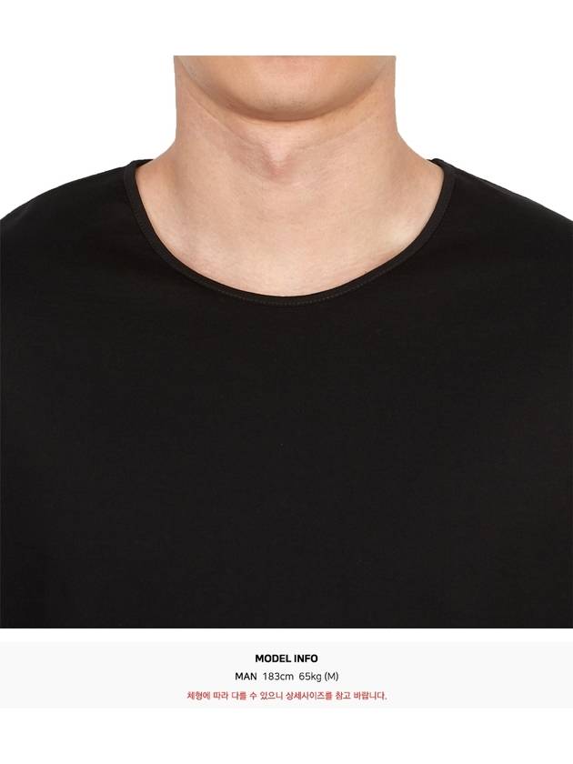 Mercerised Jersey Short Sleeve T-Shirt Black - LEMAIRE - BALAAN 6