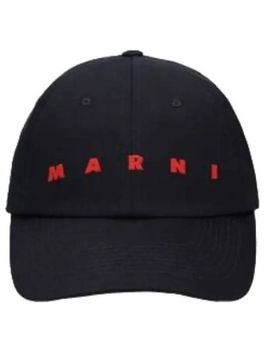 logo ball cap black hat - MARNI - BALAAN 1