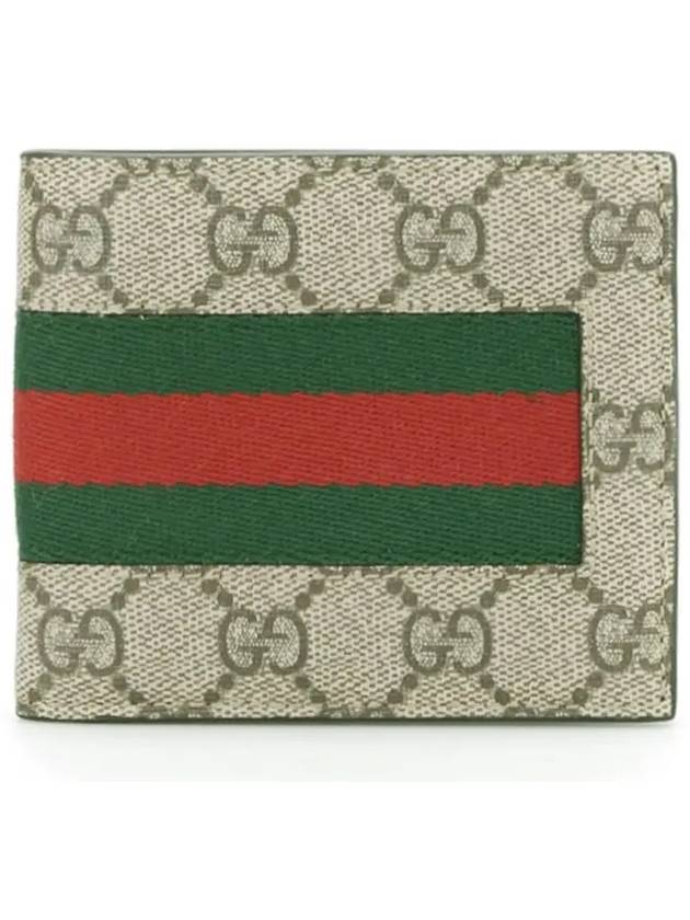 GG Supreme Web Half Wallet Grey - GUCCI - BALAAN 2