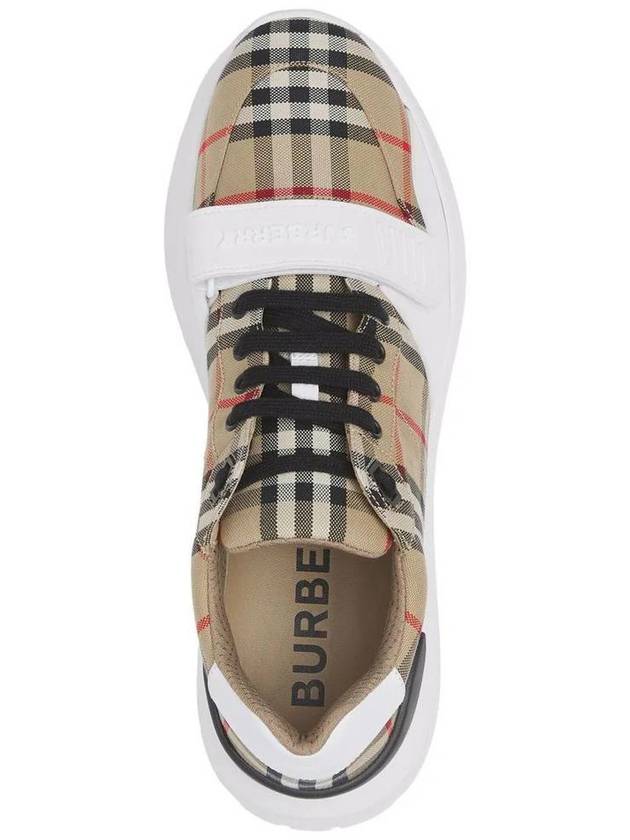 Vintage Check Suede Leather Sneakers Archive Beige - BURBERRY - BALAAN 4