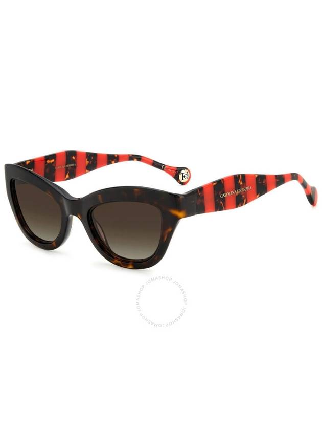 Carolina Herrera Brown Gradient Cat Eye Ladies Sunglasses HER 0086/S 0O63/HA 51 - CAROLINA HERRERA - BALAAN 1