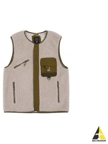 Retrocore fleece gilet 6138 beige - KANGOL - BALAAN 1