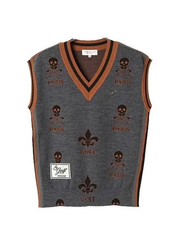 IDomestic ShippingI Atlas Jacquard Knit Vest MLM 2C AB01 Men s kr 220263 - MARK & LONA - BALAAN 1