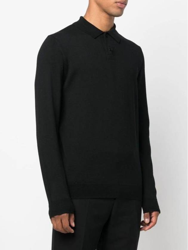 Jacob Logo Polo Knit Top Black - A.P.C. - BALAAN 5