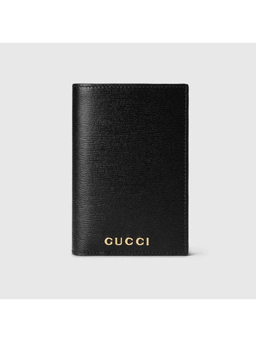 Script Passport Case Black 795509 0OP0N 1000 - GUCCI - BALAAN 1