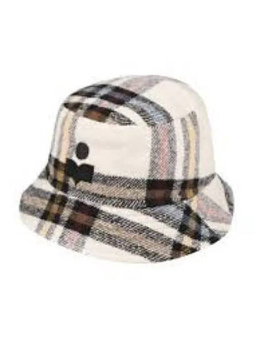 Harles Tartan Check Bucket Hat Ecru CU003222A005J23EC 1232779 - ISABEL MARANT - BALAAN 1