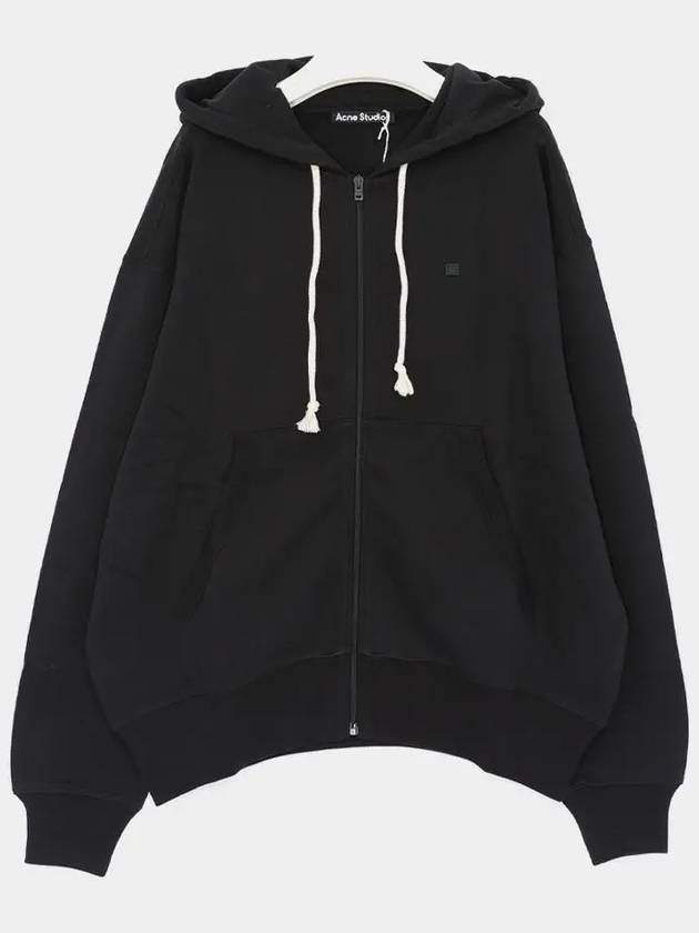 Small Face Logo Patch Zip-Up Hoodie Black - ACNE STUDIOS - BALAAN 2