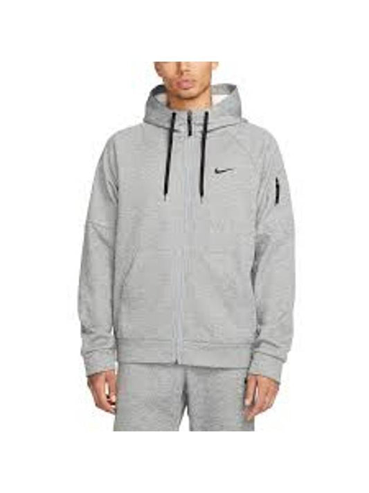 Full Zip-Up Fitness Hooded Jacket Grey - NIKE - BALAAN 2