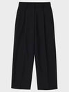 Summer Wool One-Tuck Slacks Black - NOIRER FOR WOMEN - BALAAN 3