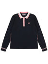 Knit Collar Point Solid T-shirt OF9053LBNAVY - ONOFF - BALAAN 2