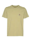 Men s Pocket Short Sleeve T Shirt Yellow Green I030434 1YGXX - CARHARTT - BALAAN 3