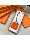 Charm Calfskin Bag Charm Orange Brown Gold - HERMES - BALAAN 3