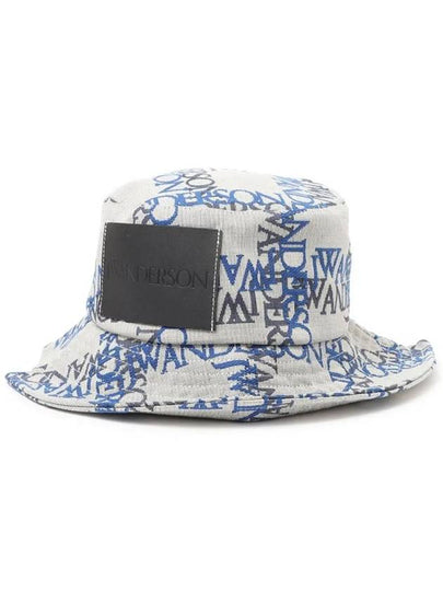 Monogram Print Bucket Hat Blue - JW ANDERSON - BALAAN 2