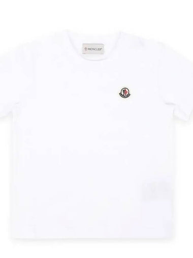 Kids Waffen Patch Cotton Short Sleeve White 8C00027 83907 001 - MONCLER - BALAAN 1