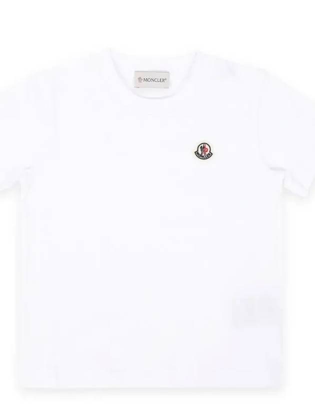 Kids Waffen Patch Cotton Short Sleeve White 8C00027 83907 001 8 10A - MONCLER - BALAAN 2