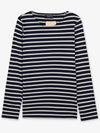 Women s Minquaidum Striped Marine Ecru Long Sleeve T shirt 0237 51 - SAINT JAMES - BALAAN 2