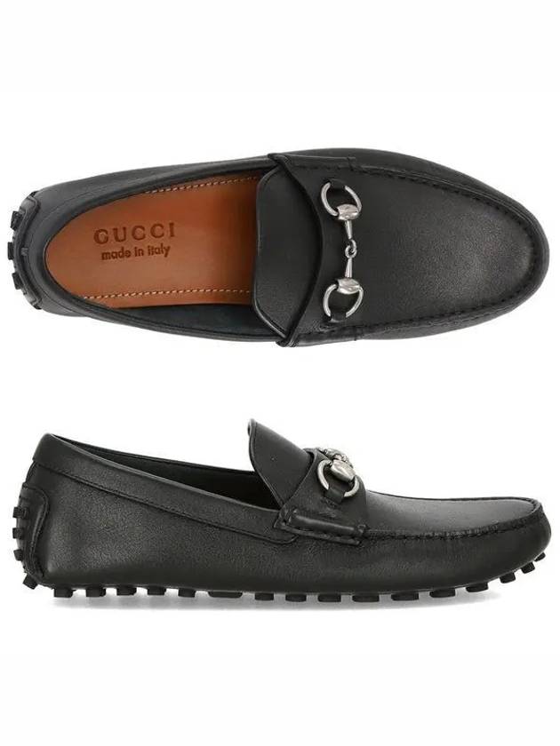 Horsebit Leather Driving Shoes Black - GUCCI - BALAAN 2