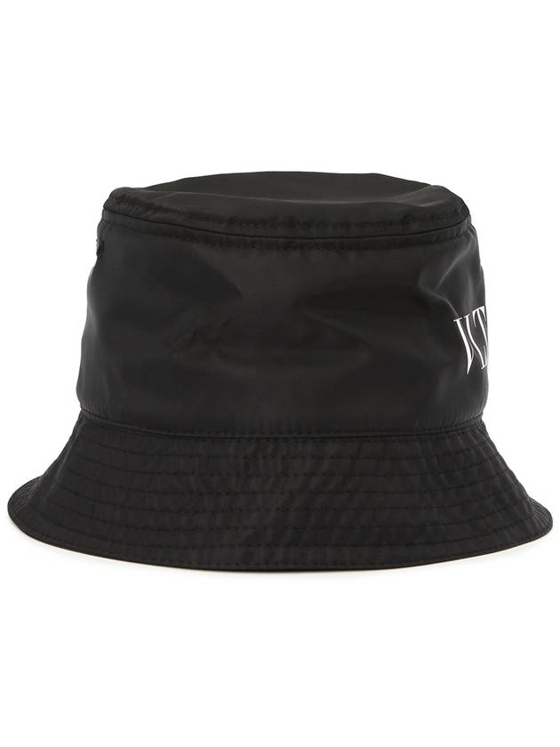 VLTN Logo Bucket Hat Black - VALENTINO - BALAAN 3