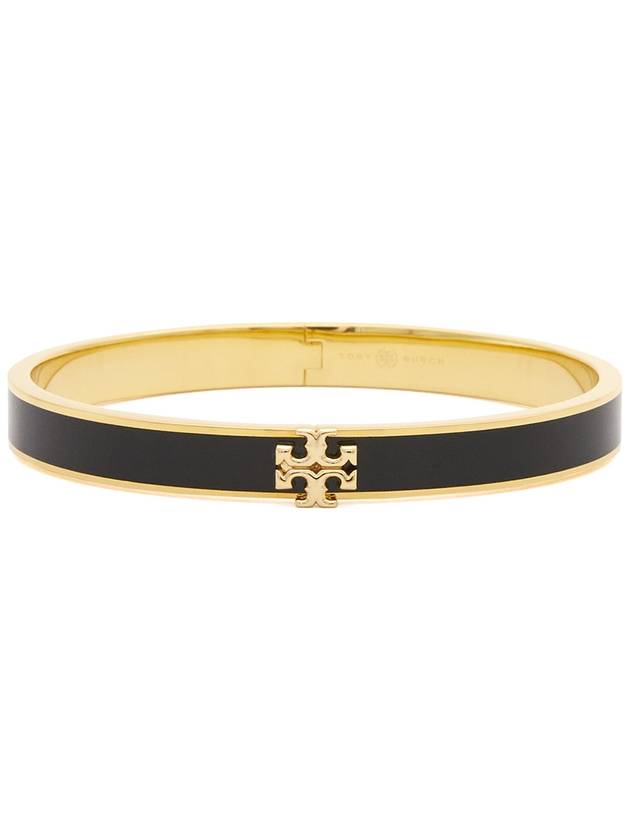 Kira Enamel Bangle Bracelet Black Gold - TORY BURCH - BALAAN 2