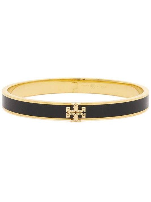 Kira Enamel Bangle Bracelet Black Gold - TORY BURCH - BALAAN 2